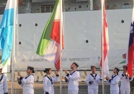 پرچم ایران در دهکده بازیهای دانشجویان جهان برافراشته شد