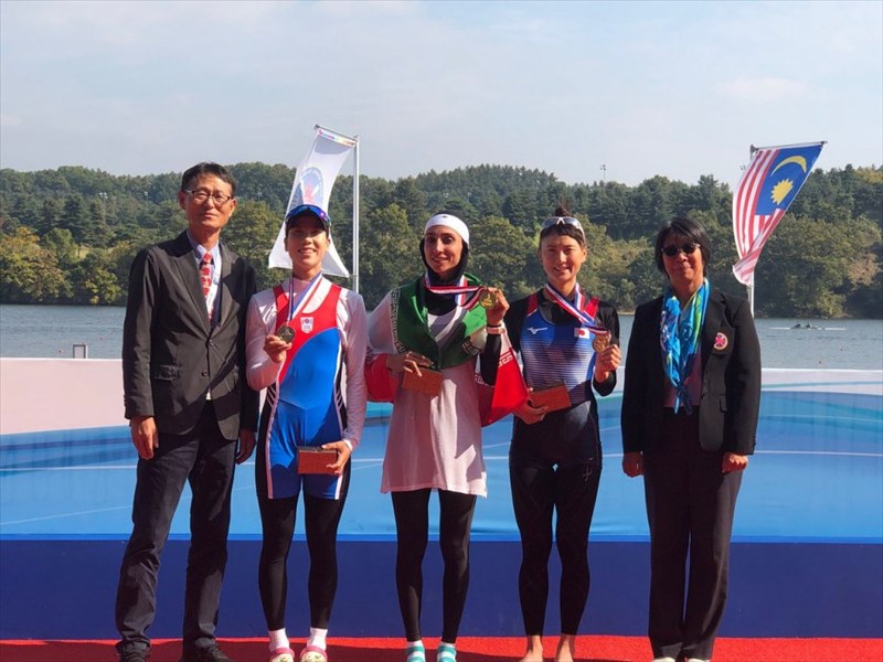 دو  طلا و دو برنز پاروزنان ایران در روئینگ قهرمانی آسیا