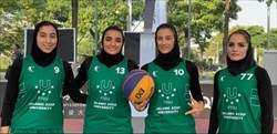  بانوان ایران در جایگاه سوم لیگ جهانی بسکتبال 3 نفره دانشجویان