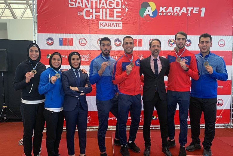نمایش درخشان کاراته کاهای کشورمان در شیلی/  قهرمانی ایران با کسب ۵ طلا و یک برنز
